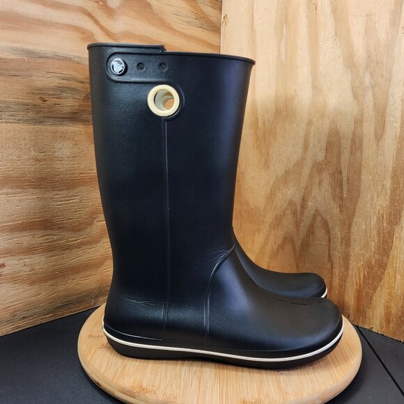 Crocs Jaunt Womens Tall Waterproof Rain Boots Size 9 - Picture 1 of 11